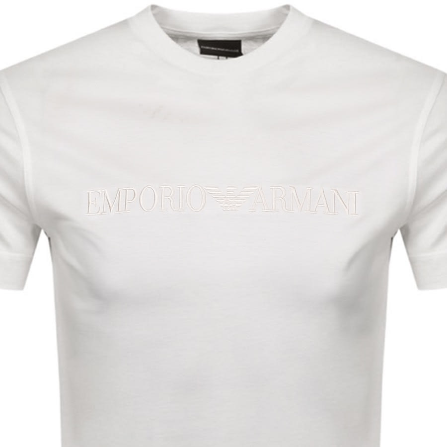 Alternative Image for ProductEmporio Armani Crew Neck Logo T Shirt Cream2